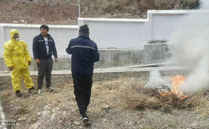 德欽縣污水處理廠應急培訓、實操演練